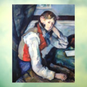 Paul Cezanne - Jongen in de Rode Vest Raamsticker (Vel 3)