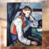Paul Cezanne - Jongen in de Rode Vest Raamsticker (Vel 2)