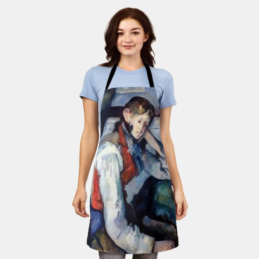 Paul Cezanne - Jongen in de Rode Vest Schort (Gedragen)