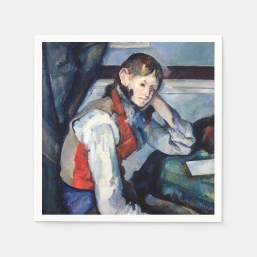 Paul Cezanne - Jongen in de Rode Vest Servet (Voorkant)