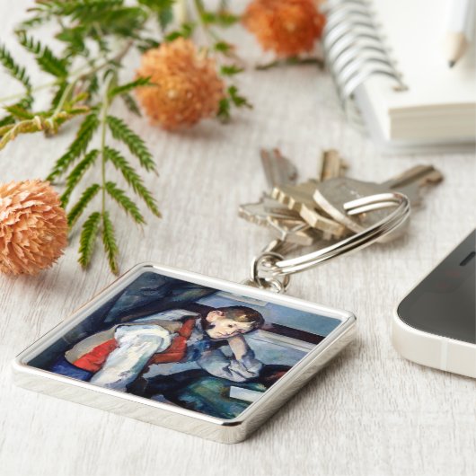 Paul Cezanne - Jongen in de Rode Vest Sleutelhanger (Zijkant)