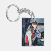 Paul Cezanne - Jongen in de Rode Vest Sleutelhanger (Voorkant Links)