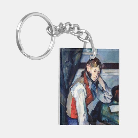 Paul Cezanne - Jongen in de Rode Vest Sleutelhanger (Voorkant Links)