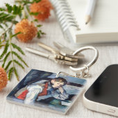 Paul Cezanne - Jongen in de Rode Vest Sleutelhanger (Voorkant Rechts)