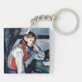 Paul Cezanne - Jongen in de Rode Vest Sleutelhanger (Achterkant)