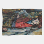 Paul Cezanne - Jongen in de Rode Vest Theedoek (Horizontaal)