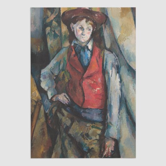 Paul Cezanne - Jongen in de Rode Vest Tissuepapier