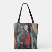 Paul Cezanne - Jongen in de Rode Vest Tote Bag (Achterkant)