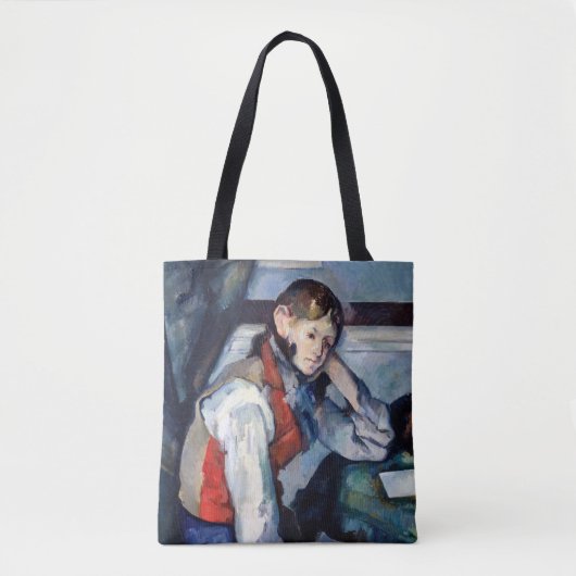 Paul Cezanne - Jongen in de Rode Vest Tote Bag (Voorkant)