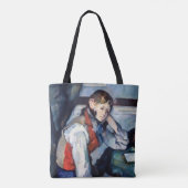 Paul Cezanne - Jongen in de Rode Vest Tote Bag (Achterkant)