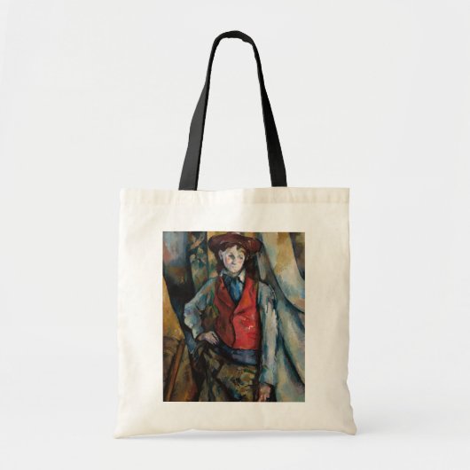 Paul Cezanne - Jongen in de Rode Vest Tote Bag (Voorkant)