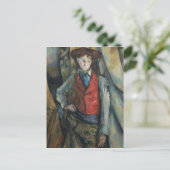 Paul Cezanne - Jongen in een rode jas Briefkaart (Staand voorkant)