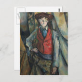 Paul Cezanne - Jongen in een rode jas Briefkaart (Voorkant / Achterkant)