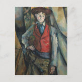 Paul Cezanne - Jongen in een rode jas Briefkaart (Voorkant)