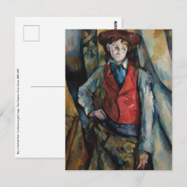 Paul Cezanne - Jongen in het Rode Vest Briefkaart
