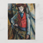 Paul Cezanne - Jongen in het Rode Vest Briefkaart (Voorkant)