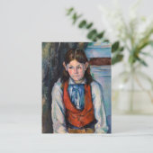 Paul Cezanne - Jongen in het Rode Vest Briefkaart (Staand voorkant)