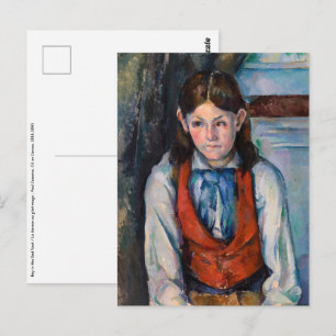 Paul Cezanne - Jongen in het Rode Vest Briefkaart