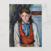 Paul Cezanne - Jongen in het Rode Vest Briefkaart (Voorkant)