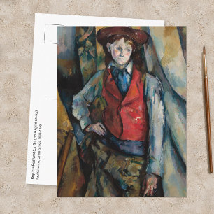 Paul Cezanne - Jongen in het rode vest Briefkaart