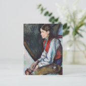 Paul Cezanne - Jongen in het Rode Vest Postkaart (Staand voorkant)