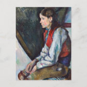 Paul Cezanne - Jongen in het Rode Vest Postkaart (Voorkant)