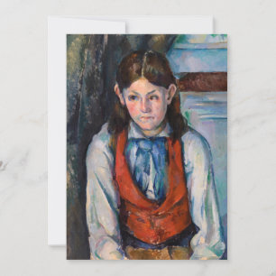Paul Cezanne - Jongen in het Rode Weste Kaart