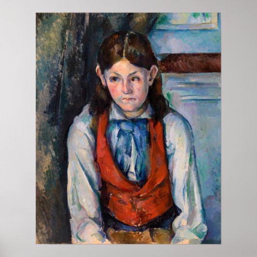 Paul Cezanne - Jongen in het Rode Weste Poster (Voorkant)