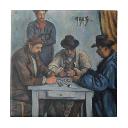 Paul Cezanne | Kaartspelers Tegeltje (Voorkant)