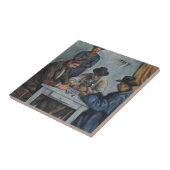 Paul Cezanne | Kaartspelers Tegeltje (Zijkant)