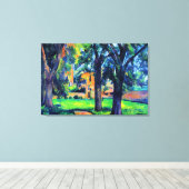 Paul Cezanne - Kastanjeboom en Boerderij, Canvas Afdruk (Insitu (Houten vloer))