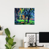 Paul Cezanne - Kastanjeboom en boerderij, Poster (Thuiskantoor)