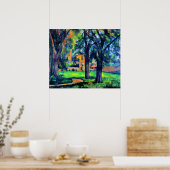 Paul Cezanne - Kastanjeboom en boerderij, Poster (Keuken)