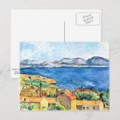 Paul Cezanne kunst, De Baai van Marseille Ansichtk Briefkaart (Voorkant / Achterkant)