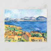 Paul Cezanne kunst, De Baai van Marseille Ansichtk Briefkaart (Voorkant)