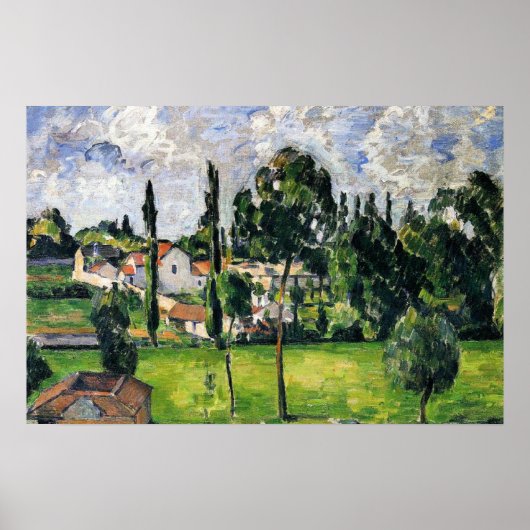 Paul Cezanne - Landscape with Waterline, Poster (Voorkant)