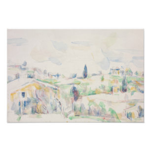 Paul Cezanne - Landschap in Provence Foto Afdruk
