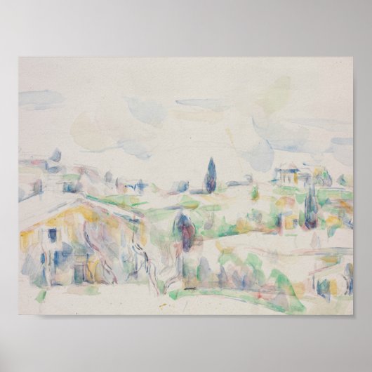 Paul Cezanne - Landschap in Provence Poster (Voorkant)
