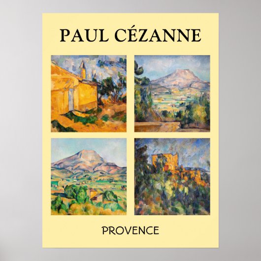 Paul Cezanne - Landschap Masterstuks Selection Poster (Voorkant)
