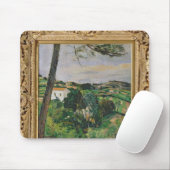 Paul Cezanne | Landschap met rood dak of met de pi Muismat (Met muis)