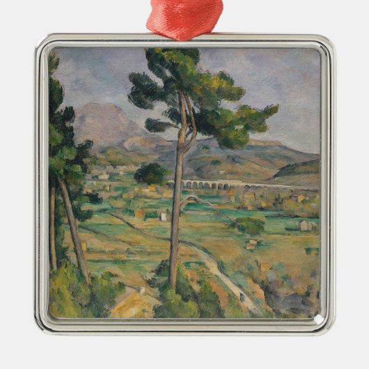 Paul Cezanne | Landschap met viaduct Metalen Ornament (Voorkant)