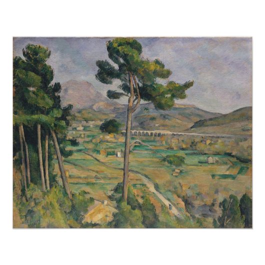 Paul Cezanne | Landschap met viaduct Perfect Poster (Voorkant)