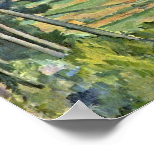 Paul Cezanne - Landschap met Viaduct Poster (Hoek)