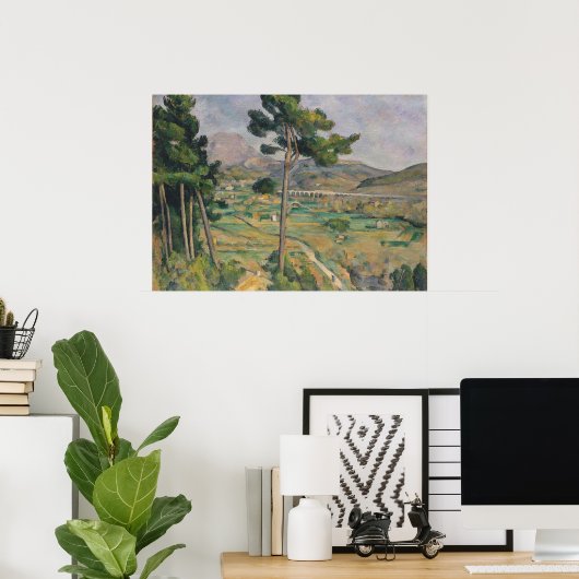 Paul Cezanne | Landschap met viaduct Poster (Thuiskantoor)
