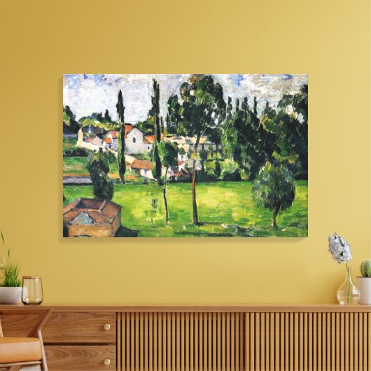 Paul Cezanne - Landschap met waterlijn, Canvas Afdruk (Insitu (Woonkamer))