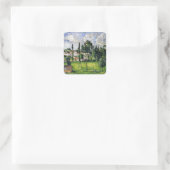 Paul Cezanne - Landschap met waterlijn, Vierkante Sticker (Tas)