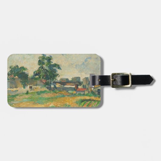 Paul Cezanne | Landschap nabij Parijs, c. 1876 (ol Bagagelabel (Voorkant horizontaal)