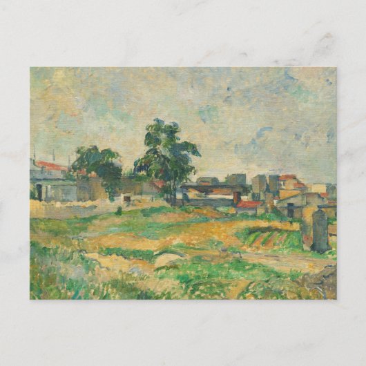 Paul Cezanne | Landschap nabij Parijs, c. 1876 (ol Briefkaart (Voorkant)