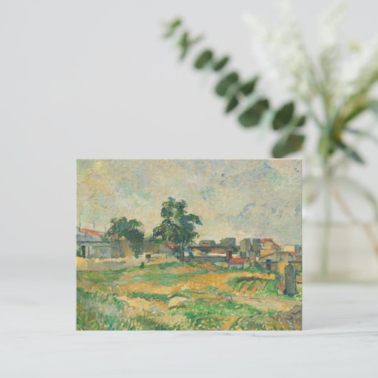 Paul Cezanne | Landschap nabij Parijs, c. 1876 (ol Briefkaart (Staand voorkant)