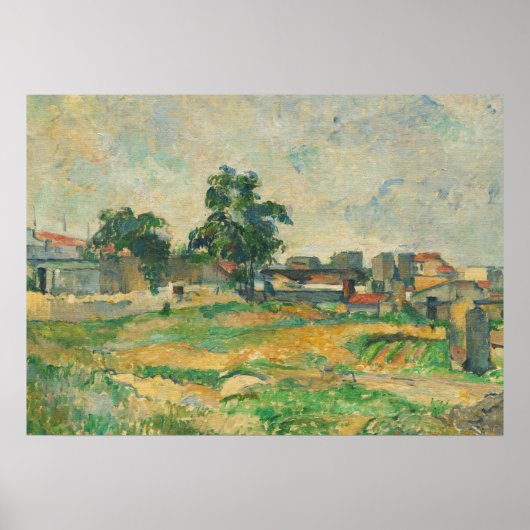 Paul Cezanne | Landschap nabij Parijs, c. 1876 (ol Poster (Voorkant)